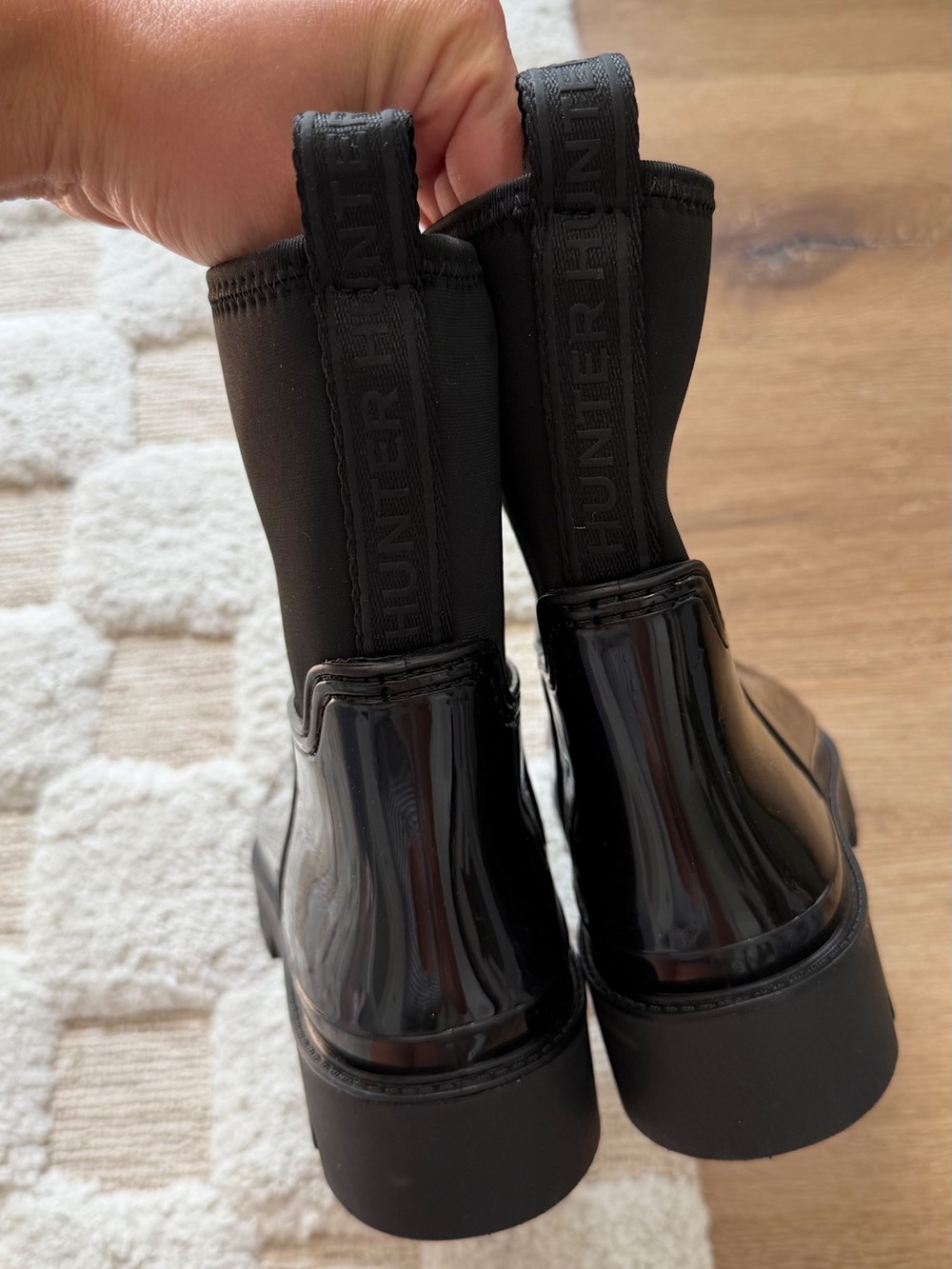 Hunter Ella Chelsea Waterproof Winter Boots in Black - Picture 5 of 6